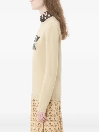 Valentino Chez  Wool Sweater In Neutral