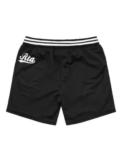 Rta Mesh-panel Drawstring Shorts In Black