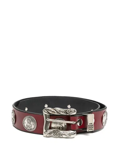Enfants Riches Deprimes Multi-coin Belt In Burgundy