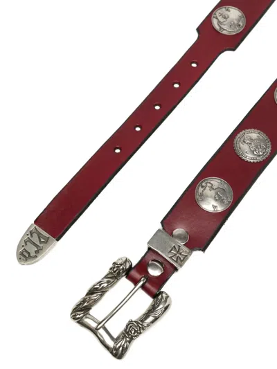 Enfants Riches Deprimes Multi-coin Belt In Burgundy
