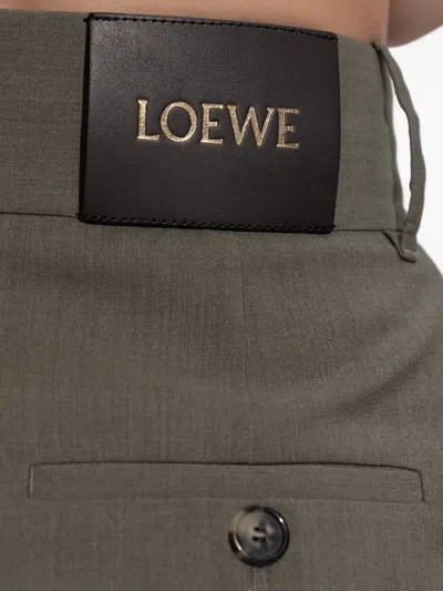 Loewe Pleated Wrap Trousers In Gray