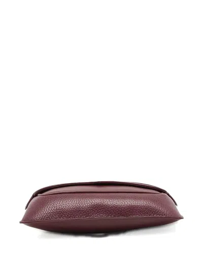 Pre-owned Cartier Leather Flap Pocket Clutch Bag In Red