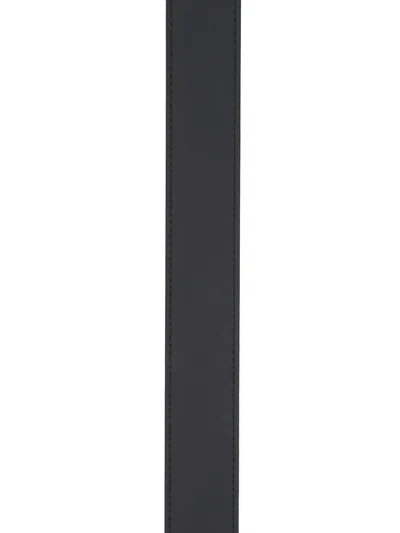 Ferragamo Gancini-buckle Leather Belt In Black