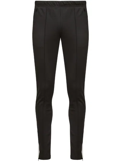 Maison Margiela Cotton Blend Trousers With Stripe Detailing In Black