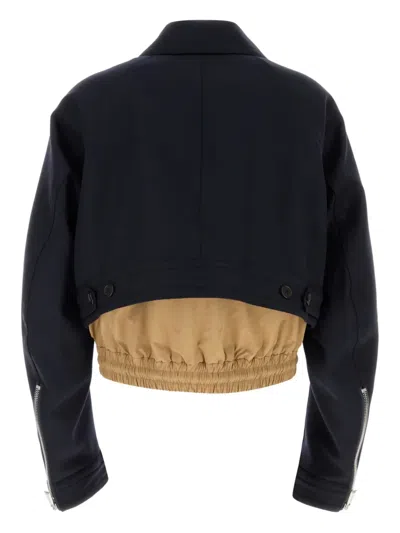 Dsquared2 Wool Jacket With Cropped Length And Dual Front Pockets
