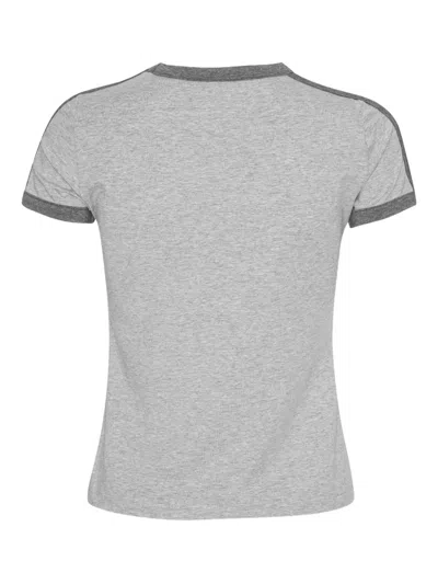 Rotate Birger Christensen Logo Patch T-shirt In Gray