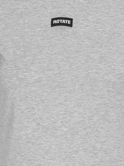 Rotate Birger Christensen Logo Patch T-shirt In Gray