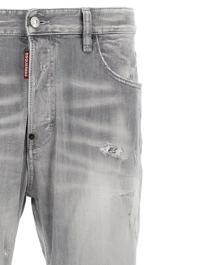 Dsquared2 Dsquared Grey Stretch Denim Skater Jeans In Neutral