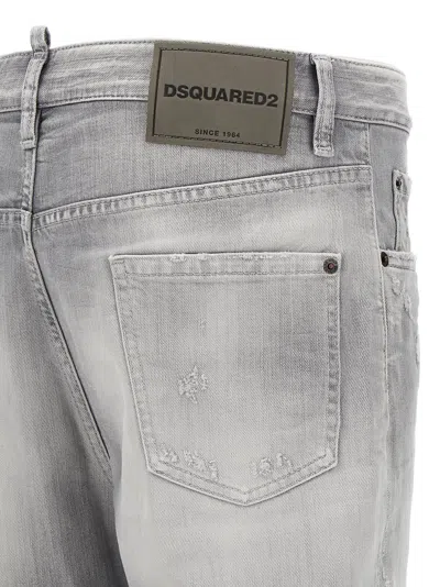Dsquared2 Dsquared Grey Stretch Denim Skater Jeans In Neutral
