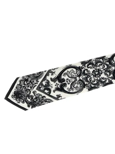 Dolce & Gabbana Maiolica Print Tie In Black