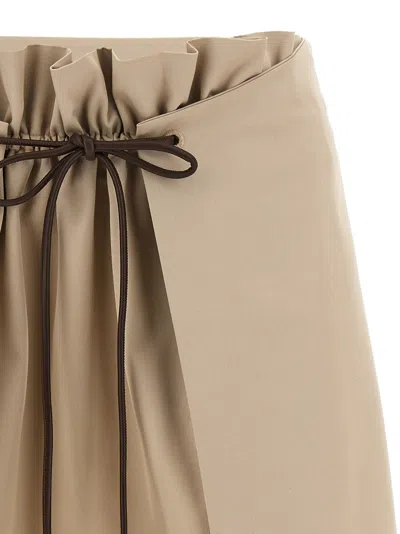 Loewe Leather Drawstring Skirt