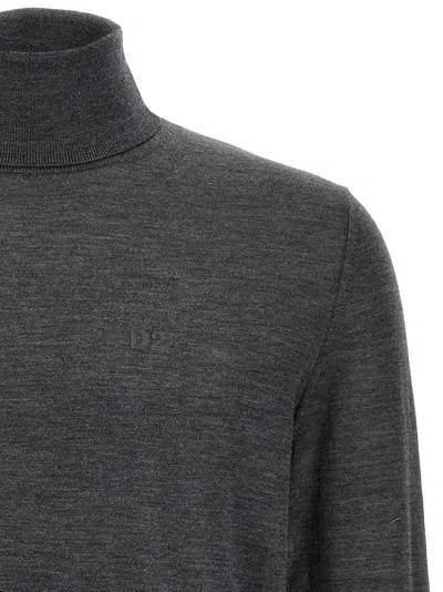 Dsquared2 'd2' Turtleneck Sweater In Black