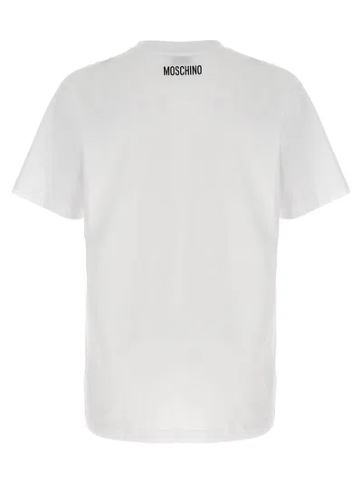 Moschino Crew Neck Graphic Print Short Sleeves In White
