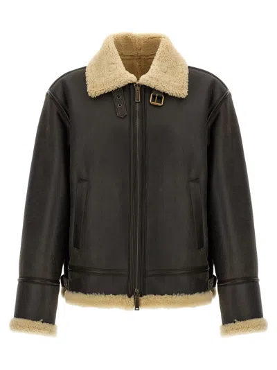 Dsquared2 Men Aviator Jacket In Black