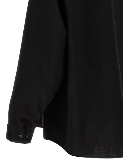 Marni Cool Wool Shirt With Contrast Stitching Shirt And Blouse Black