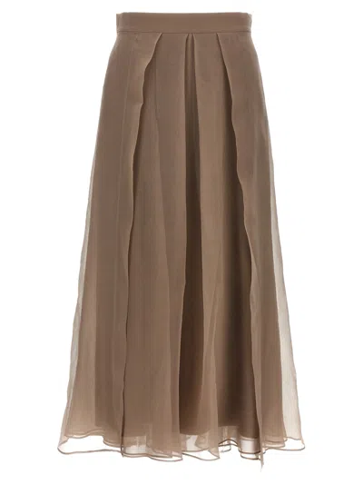 Brunello Cucinelli "paneled Circle" Skirt