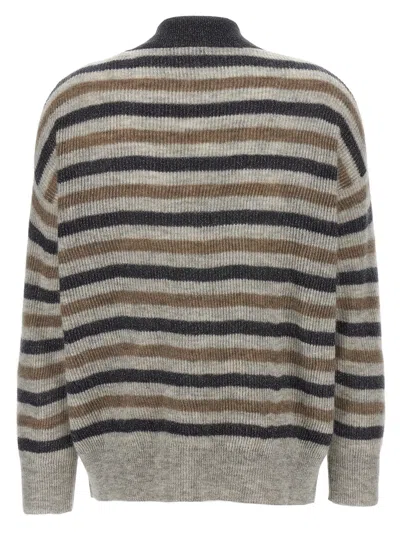 Brunello Cucinelli Lurex Wool Cardigan Sweaters And Cardigans Multicolor