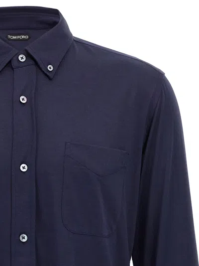 Tom Ford Collared Shirt With Front Pocket And Long Sleeves