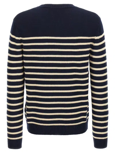 Valentino Garavani Crewneck Sweater With Bold Jacquard Motif In Black
