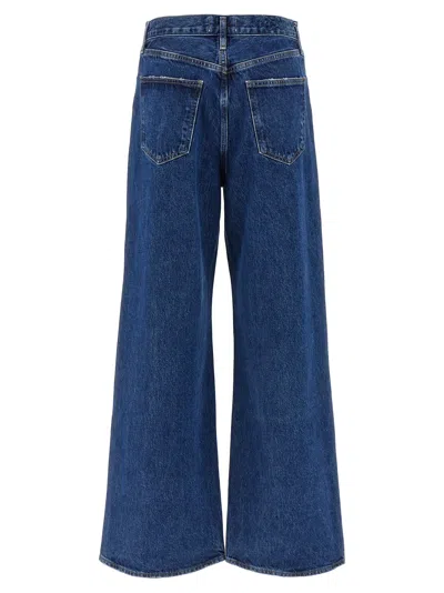 Agolde Low Curve High-rise Wide-leg Jeans In Blue