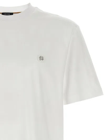 Hugo Boss White Regular-fit Monogram Print T-shirt In White