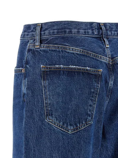 Agolde Low Curve High-rise Wide-leg Jeans In Blue