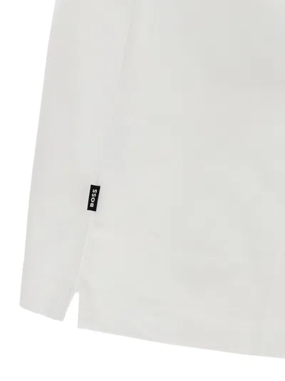 Hugo Boss White Regular-fit Monogram Print T-shirt In White