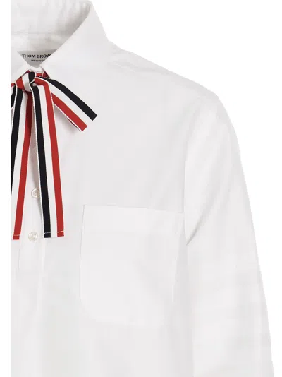 Thom Browne Bow Tie Logo Blouse