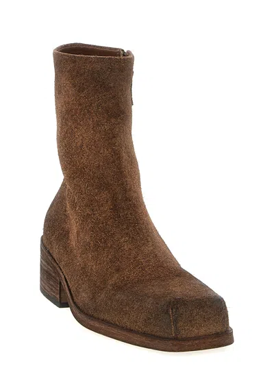 Marsèll Cassello Suede Boots In Brown