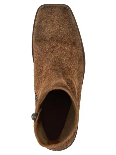 Marsèll Cassello Suede Boots In Brown