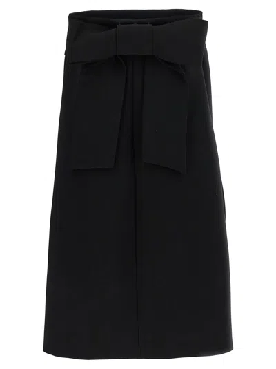 Moschino Black Fiocco Mini Dress In Black