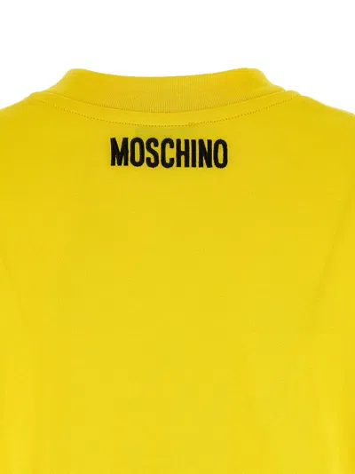 Moschino Smiley Face Graphic T-shirt In Bright Yellow Cotton In Yellow