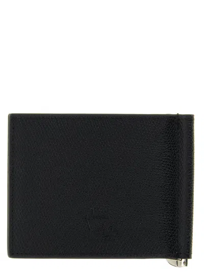 Christian Louboutin Mooncrest Calfskin Bifold Wallet With Money Clip In Black