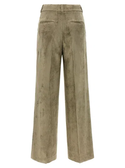 Peserico Wide Leg Corduroy Trousers With Belt Loops