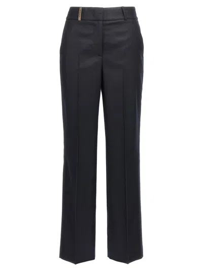 Peserico Flannel Lurex Trousers Back Pockets