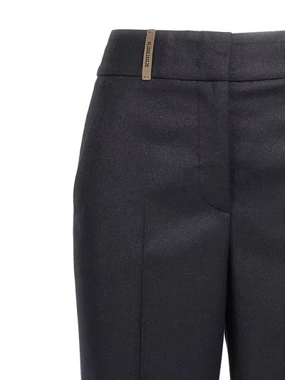 Peserico Flannel Lurex Trousers Back Pockets