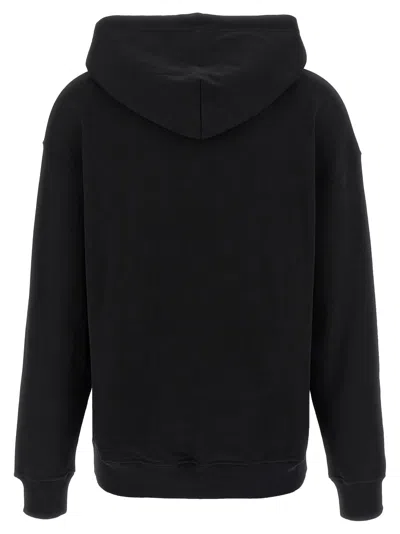 Diesel Hooded Knitwear With Drawstring And Ribbed Cuffs In Black