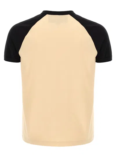 Valentino Sleeve Contrast Graphic Print Crew Neck In Neutral