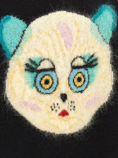Valentino Garavani Sweater With Le Chat De La Maison Patch In Black