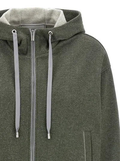 Peserico Sparkle Drawstring Hooded Long Sleeve