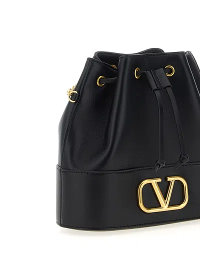 Valentino Vlogo Signature Mini Bucket Bag Crossbody Bags Black