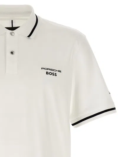 Hugo Boss Porsche X Boss 'c-parris 197' Polo Shirt In White