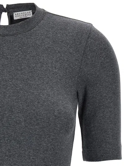 Brunello Cucinelli Women Sparkling Ribbed Cashmere Sweater