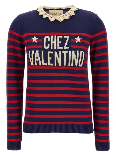 Valentino Knitwear Sweater Asymmetric Neck Design