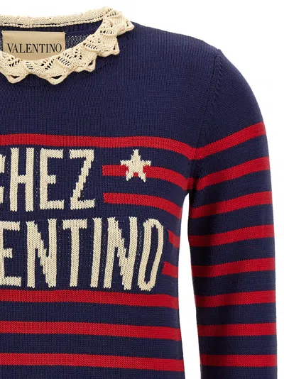 Valentino Knitwear Sweater Asymmetric Neck Design