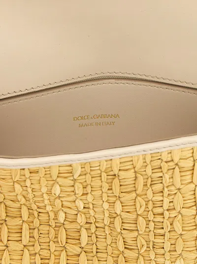 Dolce & Gabbana Crochet Shoulder Bag Shoulder Bags Beige