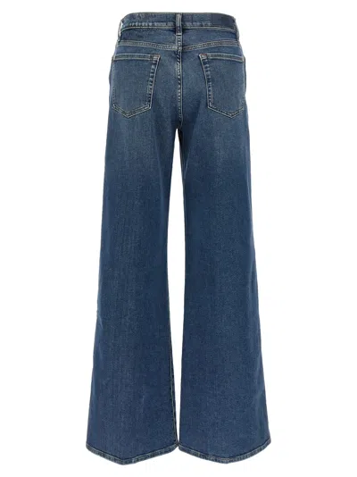 7 For All Mankind Womens Soho Dark Modern Dojo Flared-leg High-rise Denim-blend Jeans