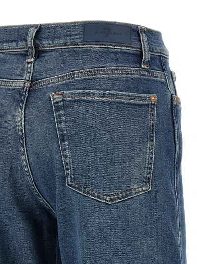 7 For All Mankind Womens Soho Dark Modern Dojo Flared-leg High-rise Denim-blend Jeans