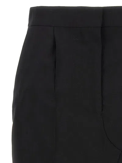 Marni High Waist Asymmetric Pencil Skirt Design In Black