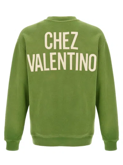 Valentino Garavani Pure Cotton Sweatshirt In Green